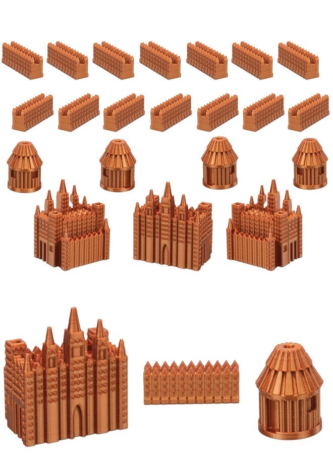 BKPrint3D Custom Civilizations for Catan Board Game | Replacement Player Sets | Settlers Pieces | Base Cities Settlements Roads | 3D Printed | (Malian Base Set) - Image 1